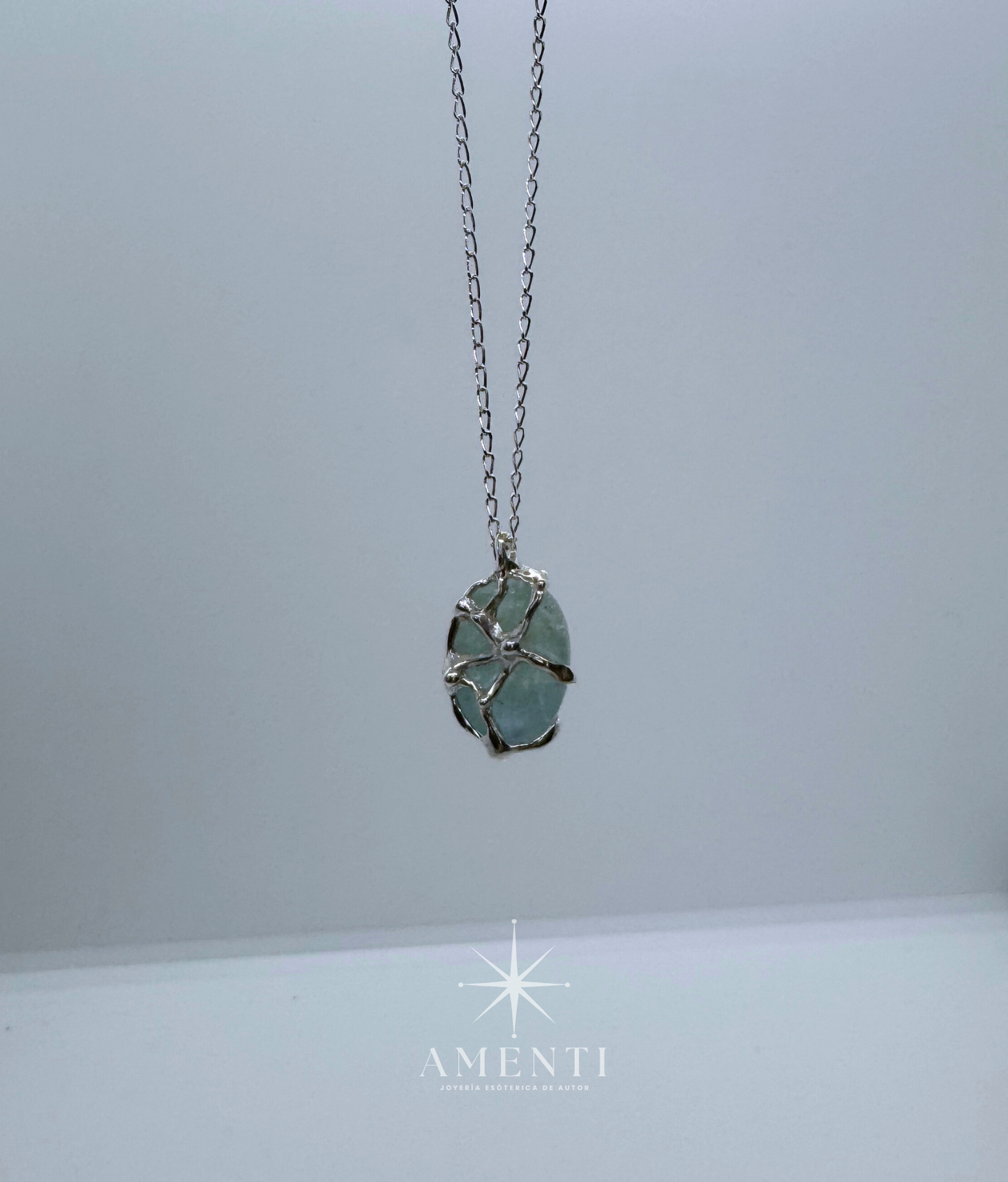Dije Natal de Piscis- Aguamarina