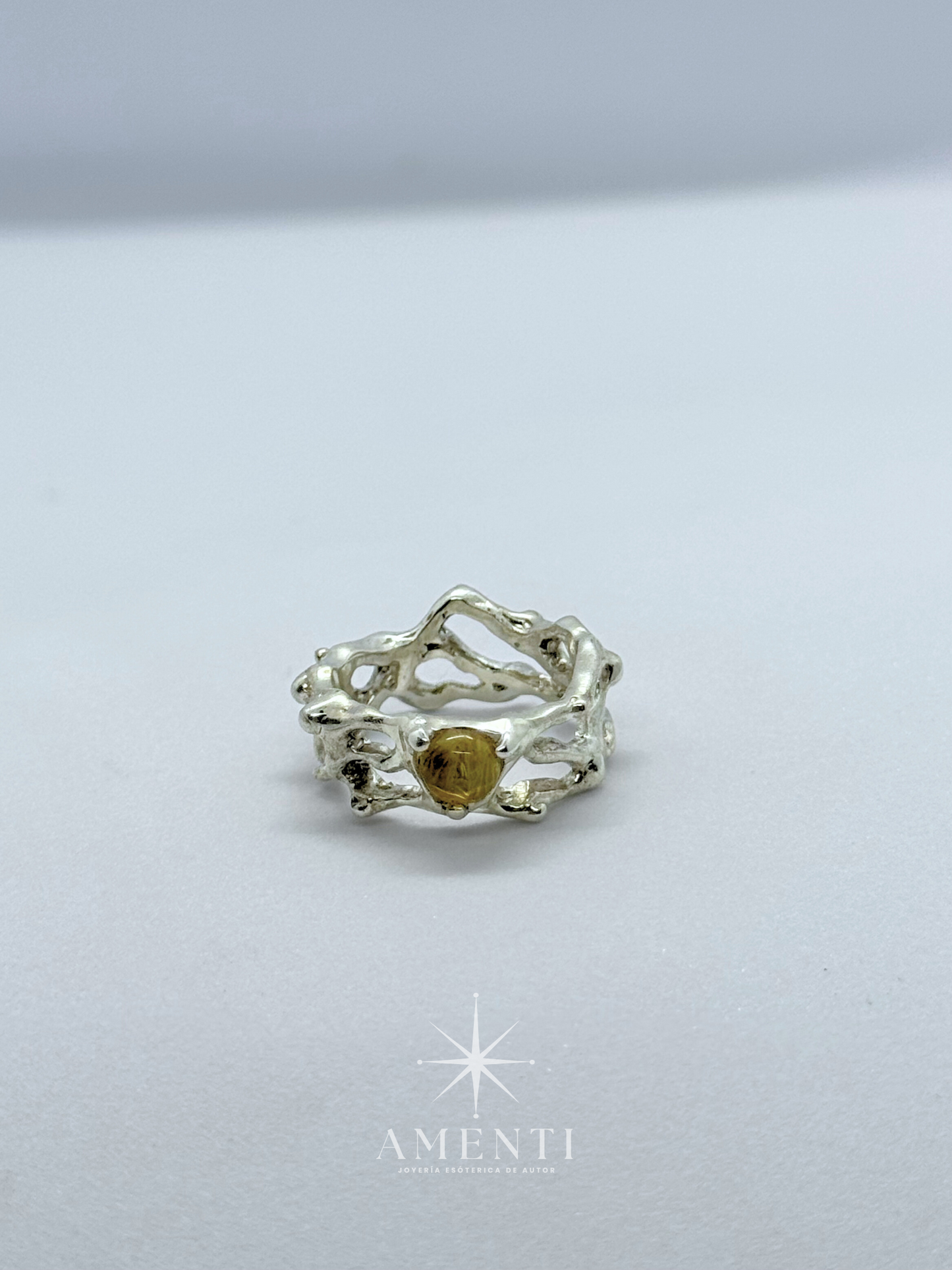 Anillo natal de Géminis- Ámbar