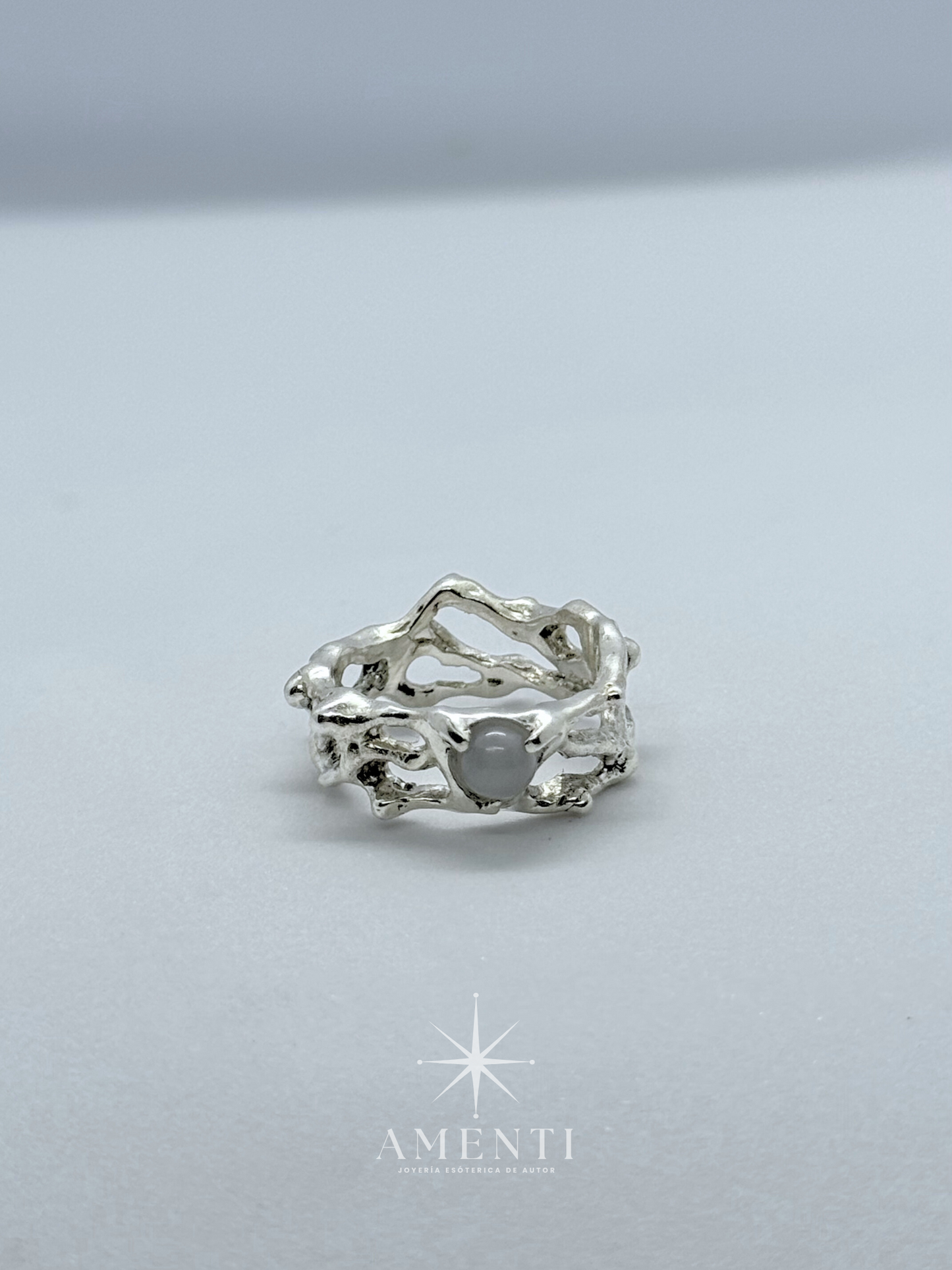 Anillo natal de Cáncer- Piedra luna