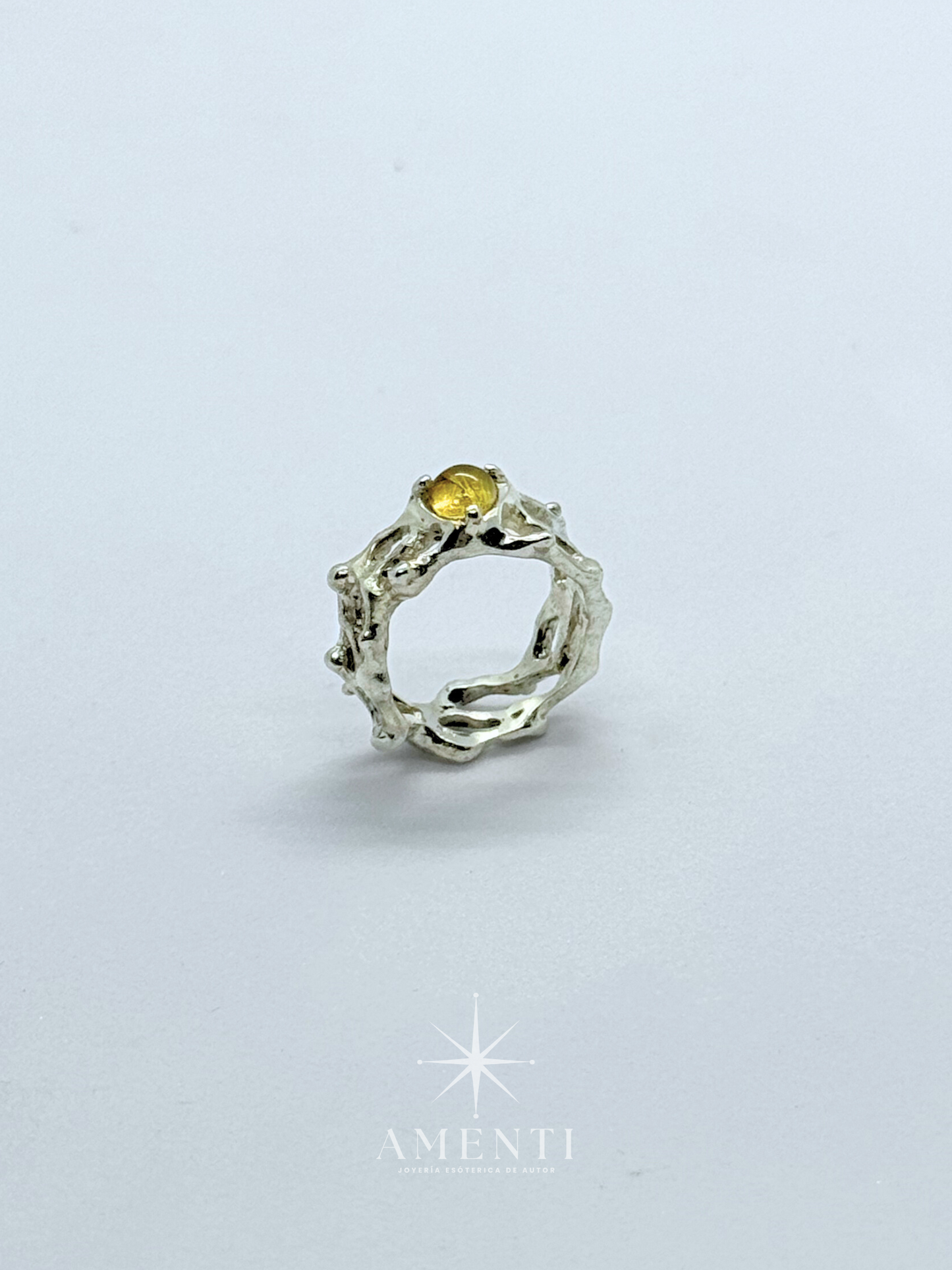 Anillo natal de Géminis- Ámbar