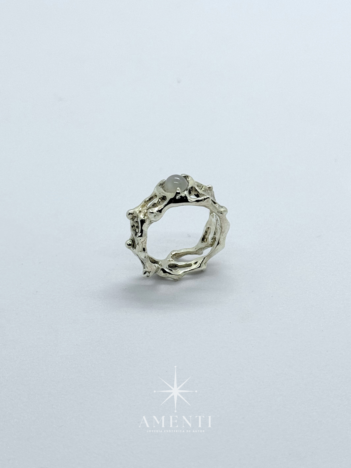 Anillo natal de Cáncer- Piedra luna