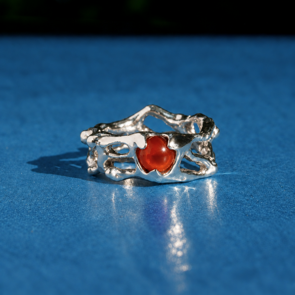 Anillo natal de Aries- Cornalina