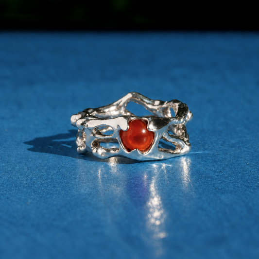 Anillo natal de Aries- Cornalina