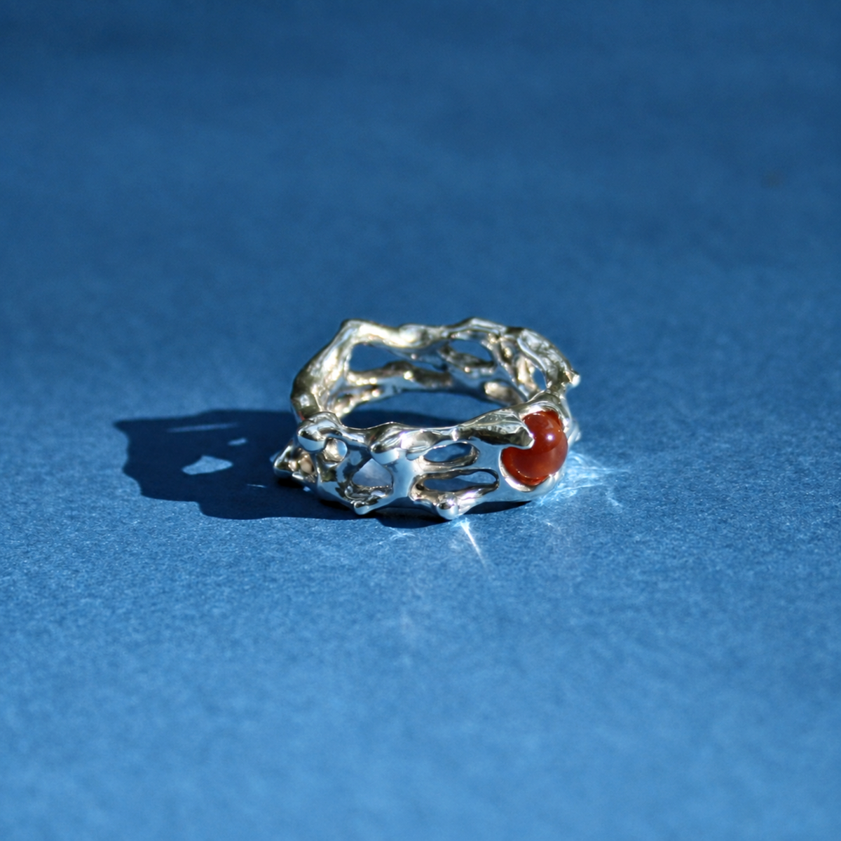 Anillo natal de Aries- Cornalina