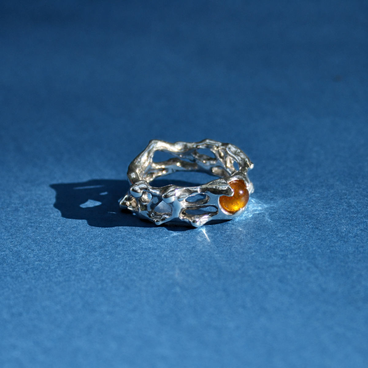 Anillo natal de Géminis- Ámbar