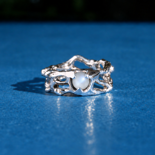 Anillo natal de Cáncer- Piedra luna