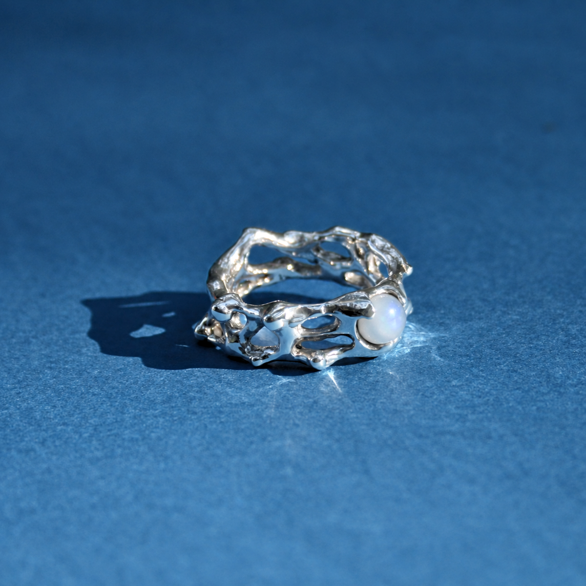 Anillo natal de Cáncer- Piedra luna