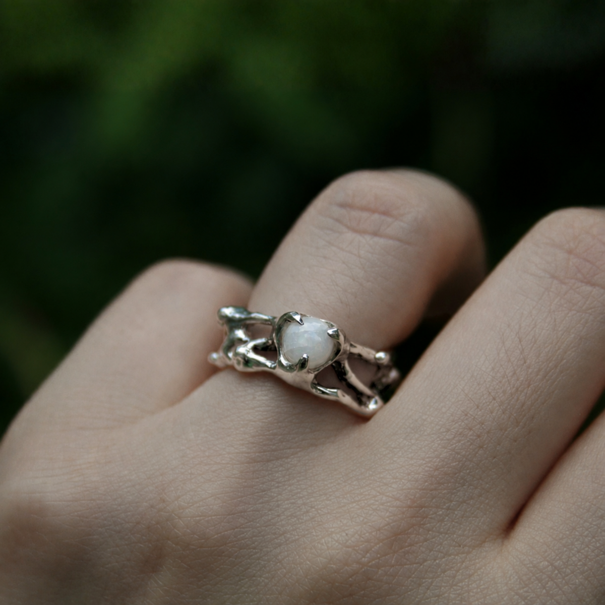 Anillo natal de Cáncer- Piedra luna
