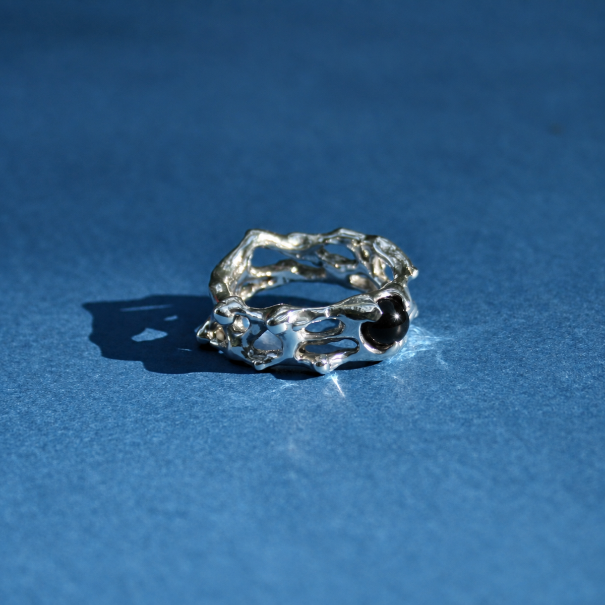 Anillo natal de Escorpio- Obsidiana