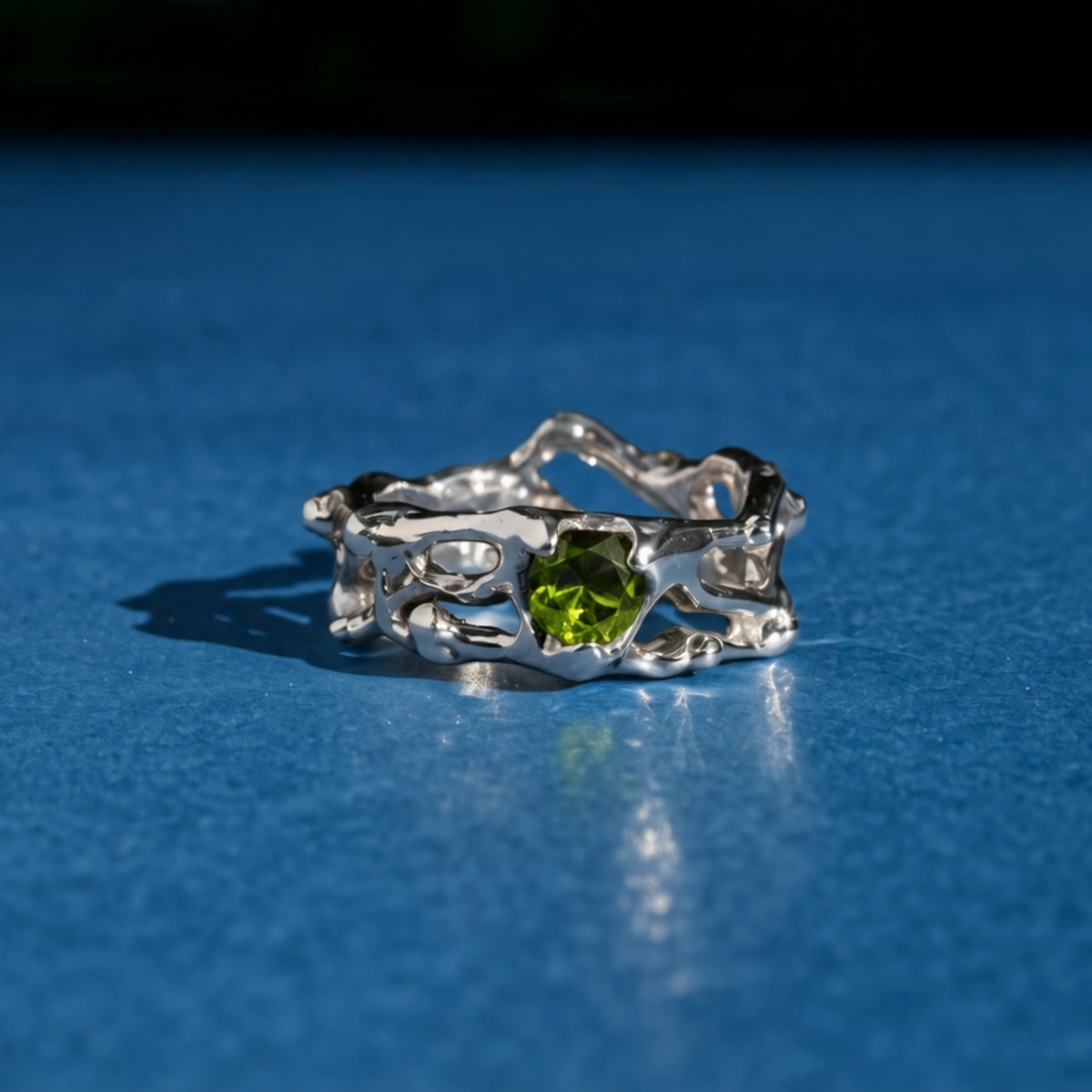 Anillo natal de Leo- Peridoto